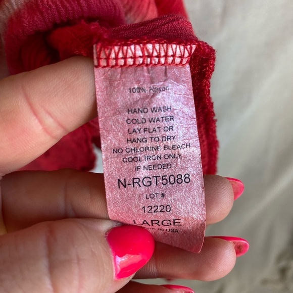 Elan Cover Up Slipdress in Red Tie Dye Size Large - Picture 6 of 10